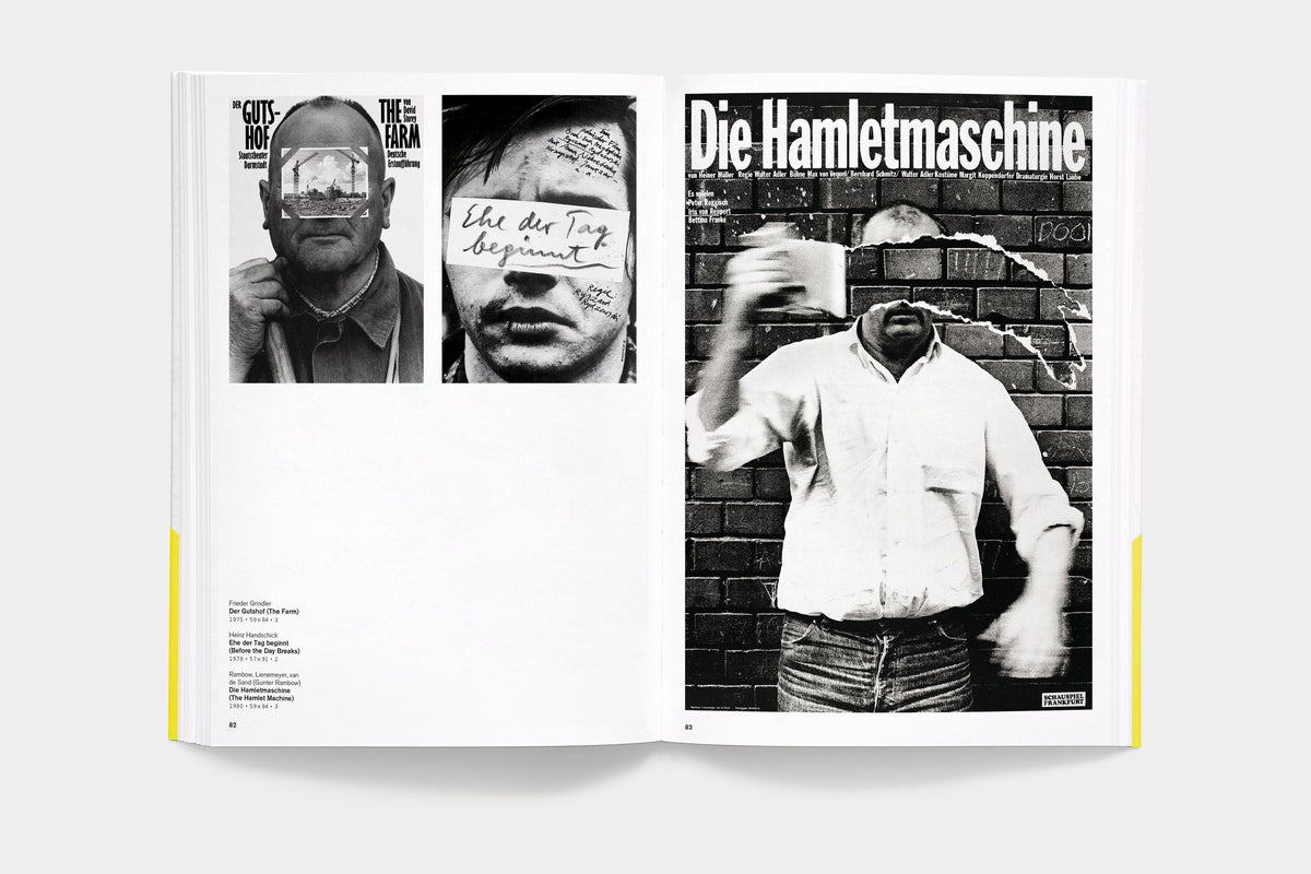 A5/08 Best German Posters – spread with theatre posters by Gunter Rambow incl. „Die Hamletmaschine“