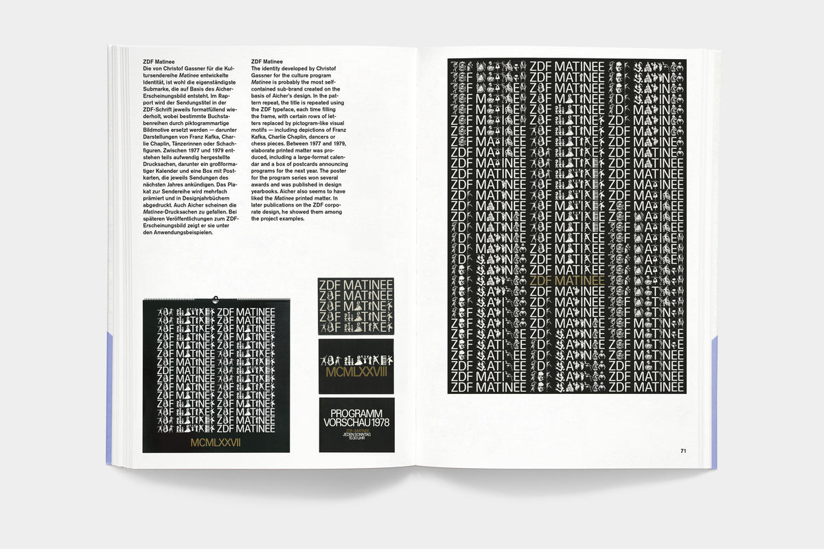 A5/11 ZDF TV+Design – spread on Christof Gassner’s typography for the ZDF Matinee