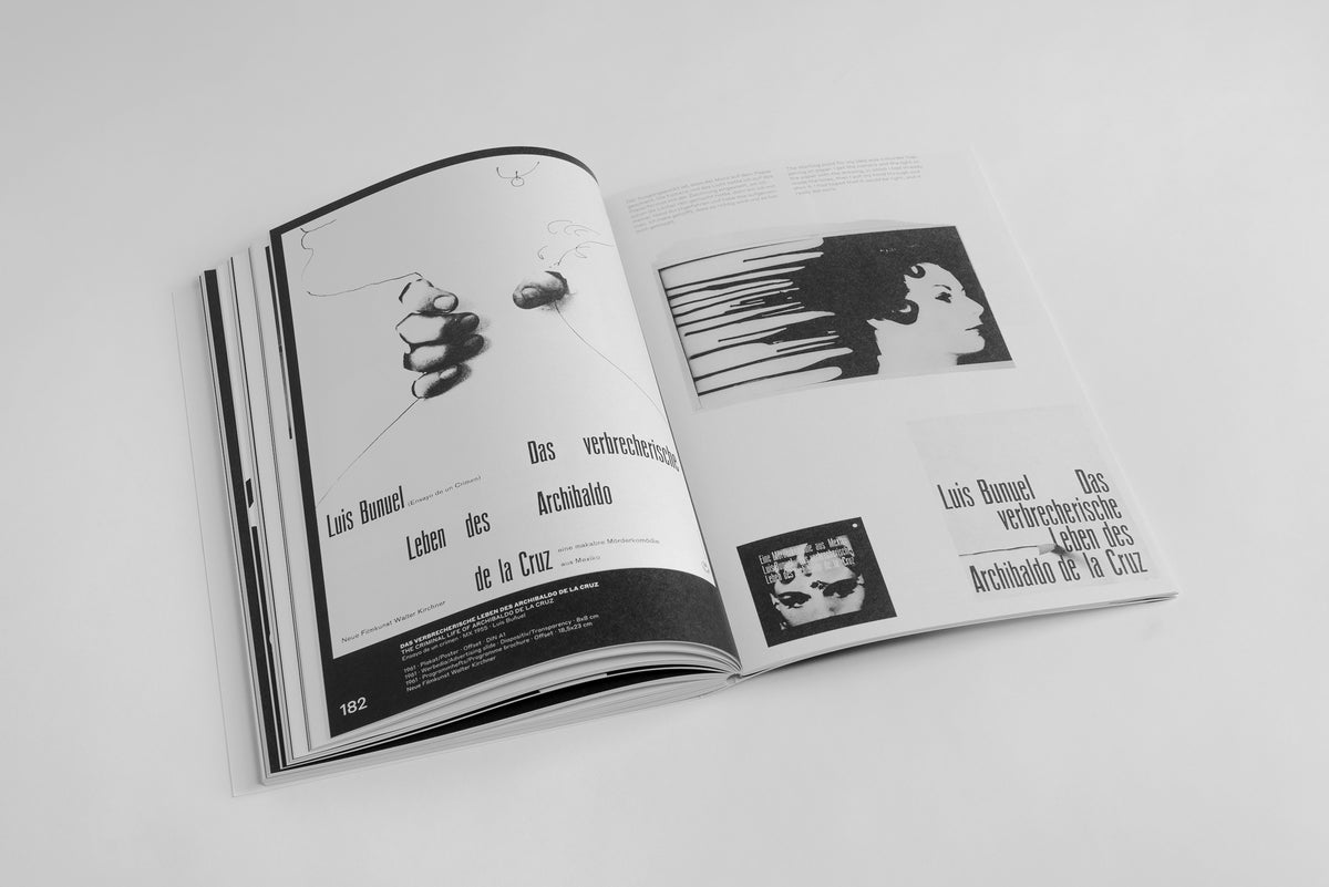 Hans Hillmann: Moving Pictures – spread with black-and-white posters for Luis Buñuel films