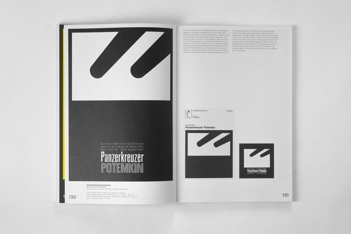 Hans Hillmann: Moving Pictures – spread with the poster for „Panzerkreuzer Potemkin“