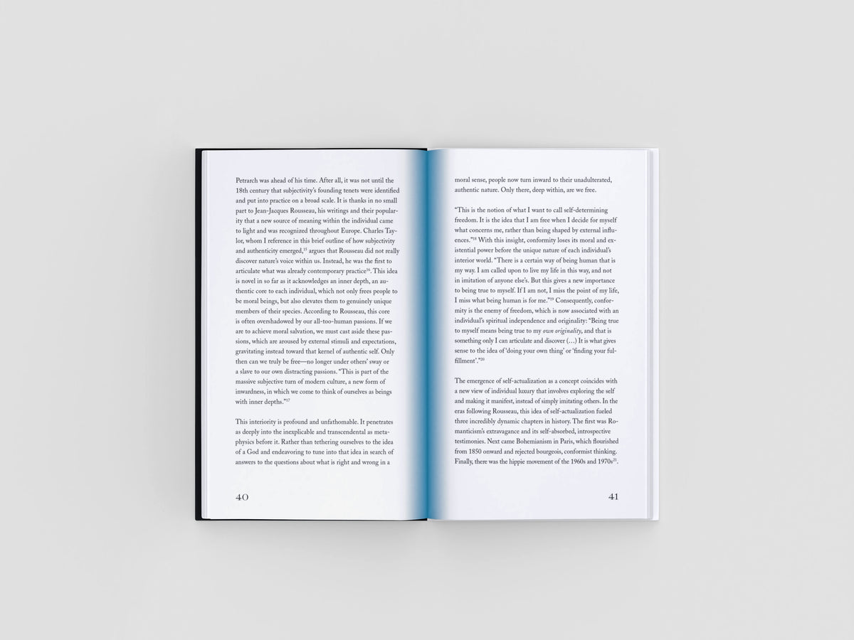 The Horn of Plenty – the book open showing text pages