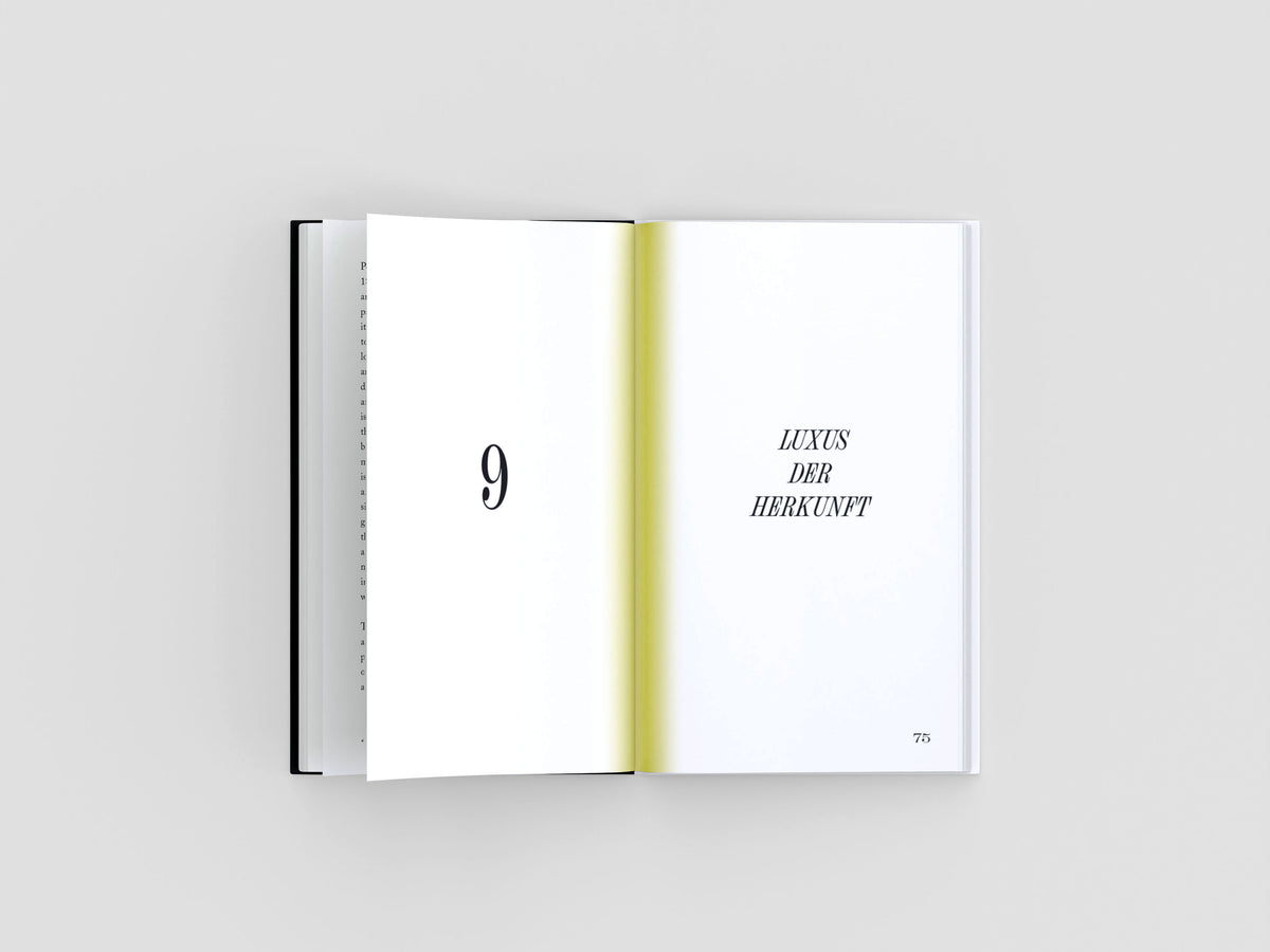 The Horn of Plenty – the book open at a chapter with a yellow page edge